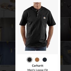 Carhart short sleeve Henley T-shirts M,L,XL,2x,3x