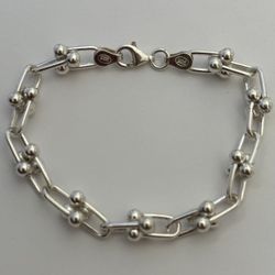 925 Silver 7.25” bracelet unisex link chain