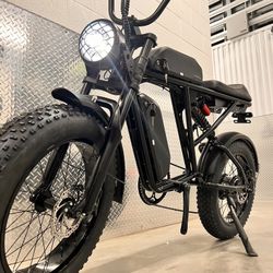 750 Watt Dual Battery Electric Ebike, 26ah Total Amp Batteries (Removable), 33mph, 80 Mile Distance(short Seat)