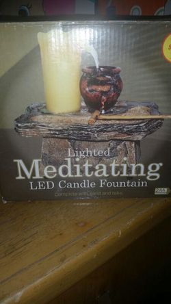 Meditation fountain with led candle