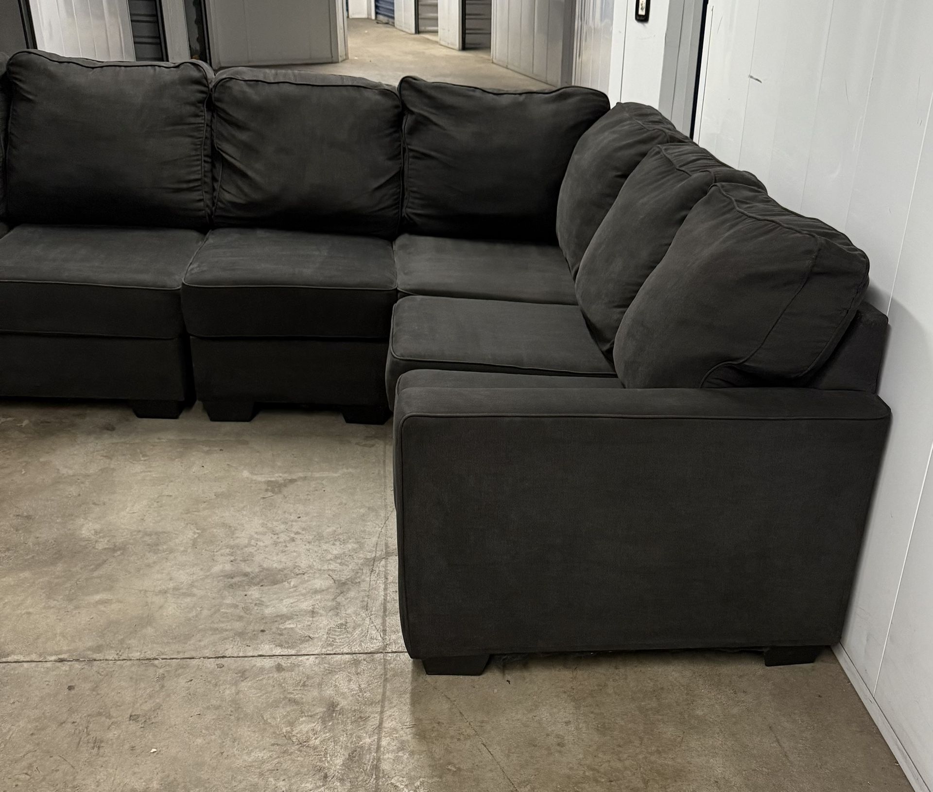 Black L shape sectional couch with some minor repairs ( $450 Delivery ) $350 for pick up
