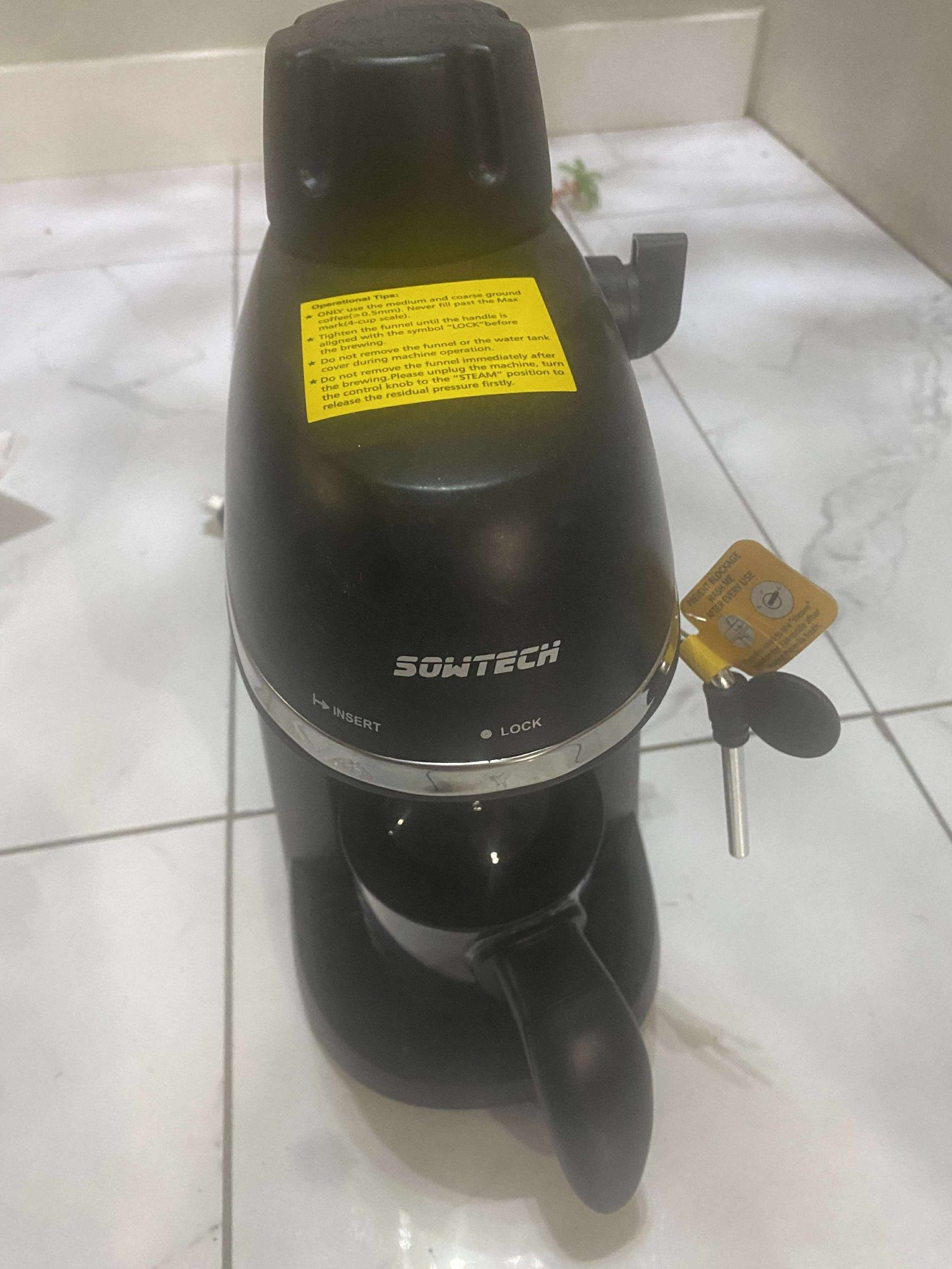 SOWTECH UL Black 3.5 Bar Electrical 800 W Espresso Coffee Maker