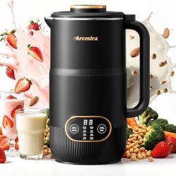 8 in 1 Nut Milk Maker, 8 Blade 35oz Homemade Almond, Oat, Coconut, Soy, Plant Based Milks and Non Dairy Beverages, Soy Milk Maker Machine with Delay S