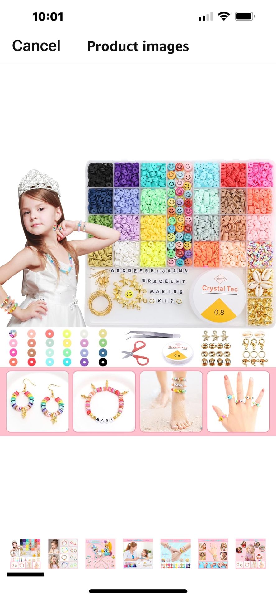 Toys for 4 5 6 Year Old Girls Birthday Gift Ideas,Bracelet Making Kit Arts and Crafts for Kids Ages 8-12,Art Supplies Clay Beads Bracelet Kit Girl Toy