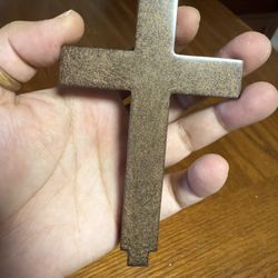 Handmade 5” Resin Cross With Stand