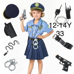 Girls Police Uniform Costume 12-13 Career Day Halloween / Traje de Policia Niña 