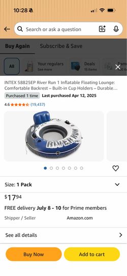 Intex river run 1 inflatable inner tube