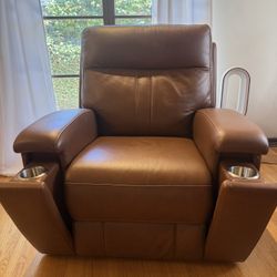 Leather Recliner (Living Spaces)