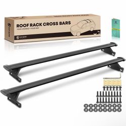 Black Aluminum Alloy Roof Rack Cross Bars for 2017-2023 Jeep Compass