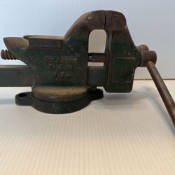 Vintage Hollands H 3 1/2" Swivel Bench Vise Erie Pennsylvania USA Tool