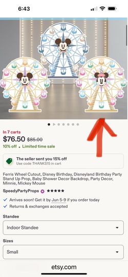 Disney Minnie Ferris Wheel Cutout