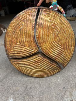 Riveted Circular Wall Decor For Sale