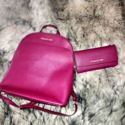 Michael Kors Backpack Purse & Wallet set