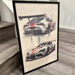 Toyota Supra Wall Art