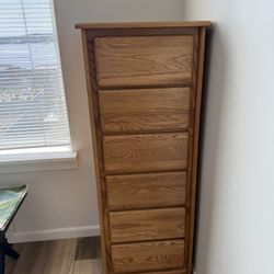 Sleek design 6 drawer maple dresser