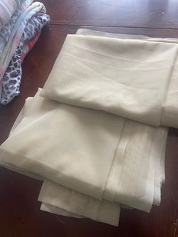 Cream Sheer Fabric Panels set /2