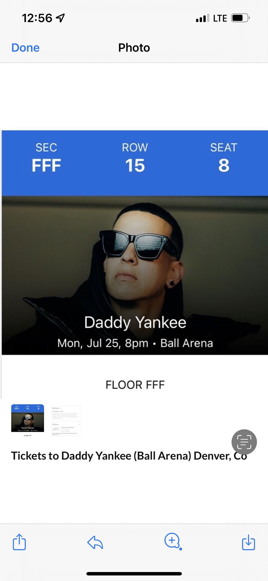 2 Daddy Yankee Tickets 450 Floor Area FFF Seats 8-9