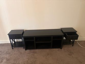 Tv Stand and 2 side tables