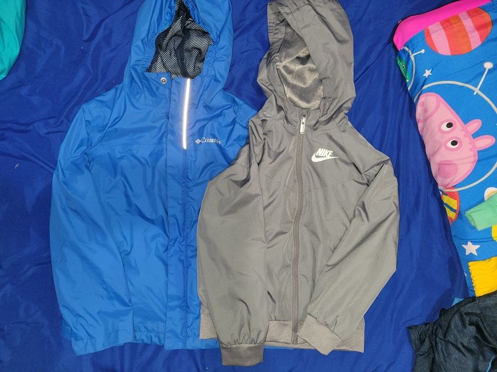 Kids Raincoats Size 7/8 (Nike And Columbia)