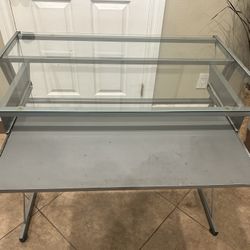 Glass Top Computer Desk
