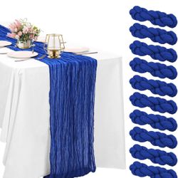10 Royal Blue Table Runners *used*
