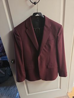 Express burgundy suit