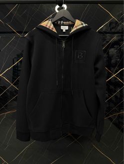 Burberry Black Zip-Up Hoodie