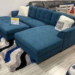 BEAUTIFUL BLUE BISCAYNE SECTIONAL SOFA!$699!*SAME DAY DELIVERY*NO CREDIT NEEDED*EASY FINANCING*HUGE SALE*