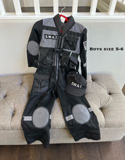 Boys Size 5-6 Swat Costume 
