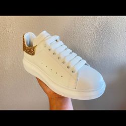 Alexander McQueen White / Gold Women’s Size 35