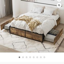 Base De Cama Full Con Cajones 