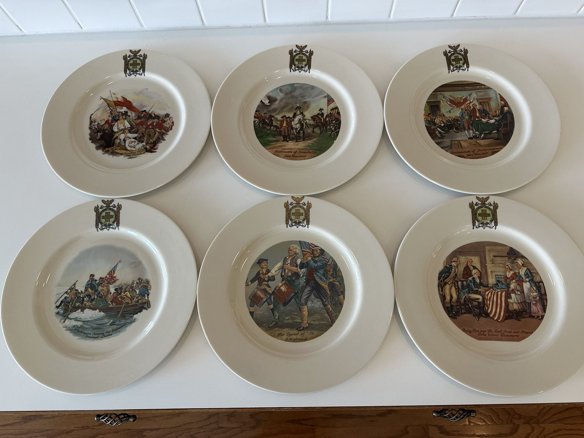 Collectible Set Of 6 Bicentennial Dinner Plates From 1976