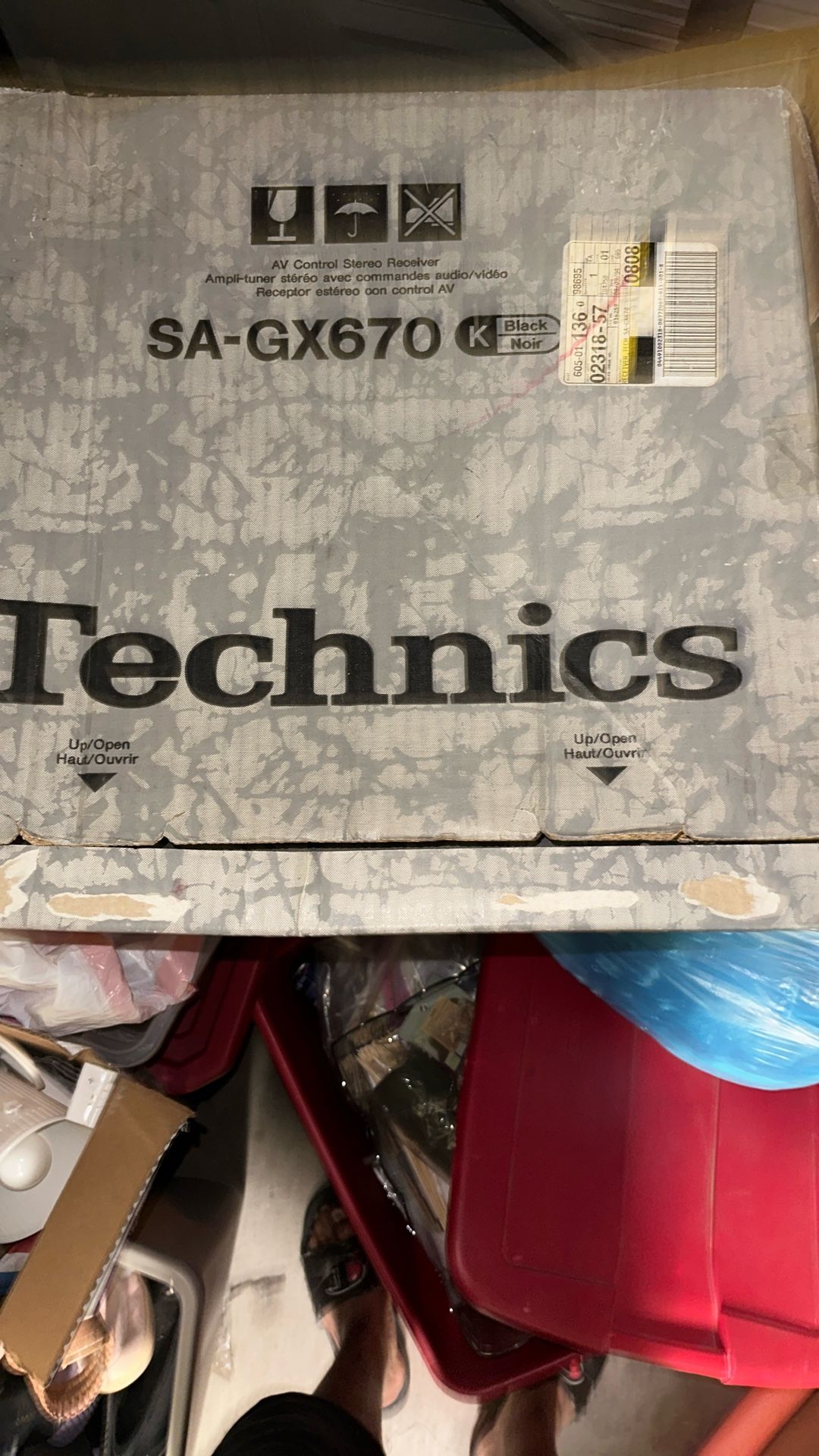 TECHNICS SA-GX670 AV Control AM/FM Stereo Receiver 280W No Remote