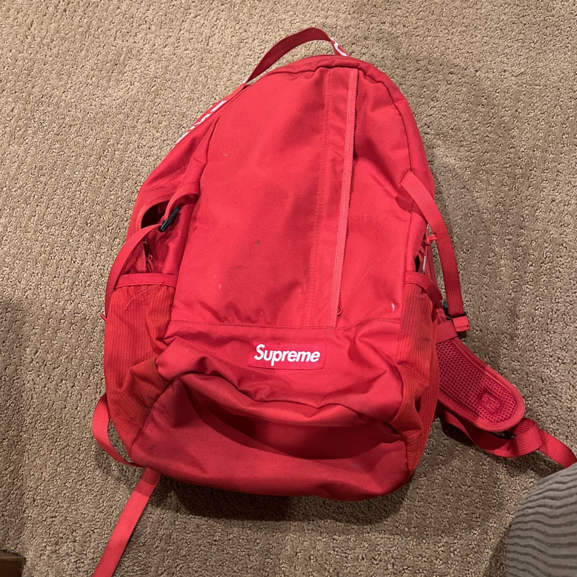 Supreme Red Backpack