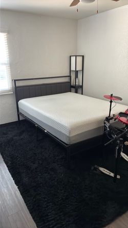 10in Zinus Queen size mattress | frame and etc