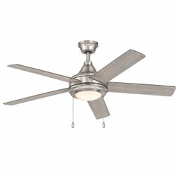 Seasons Parkton 52" LED Ceiling Fan - Brushed Nickel - Brand New in Box