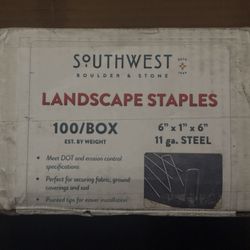 Tools 2 BOXES southwest landscape staples 6" x 1" x 6" 11 ga steel