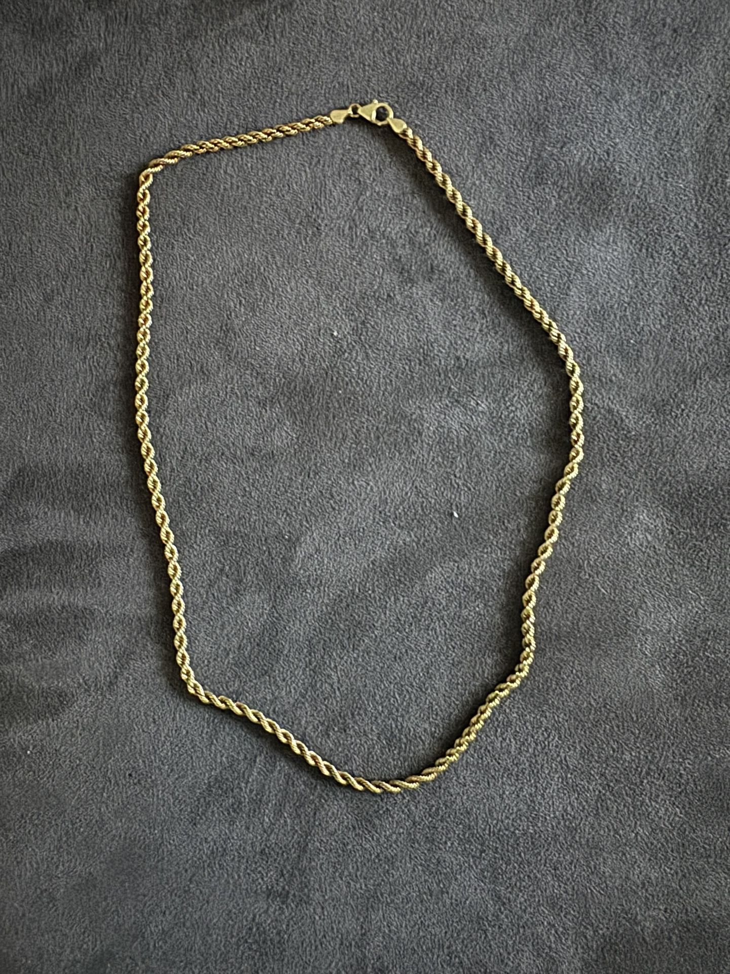 10k Gold rope chain 22inch