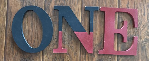 Hand Painted Letters For First Birthday 