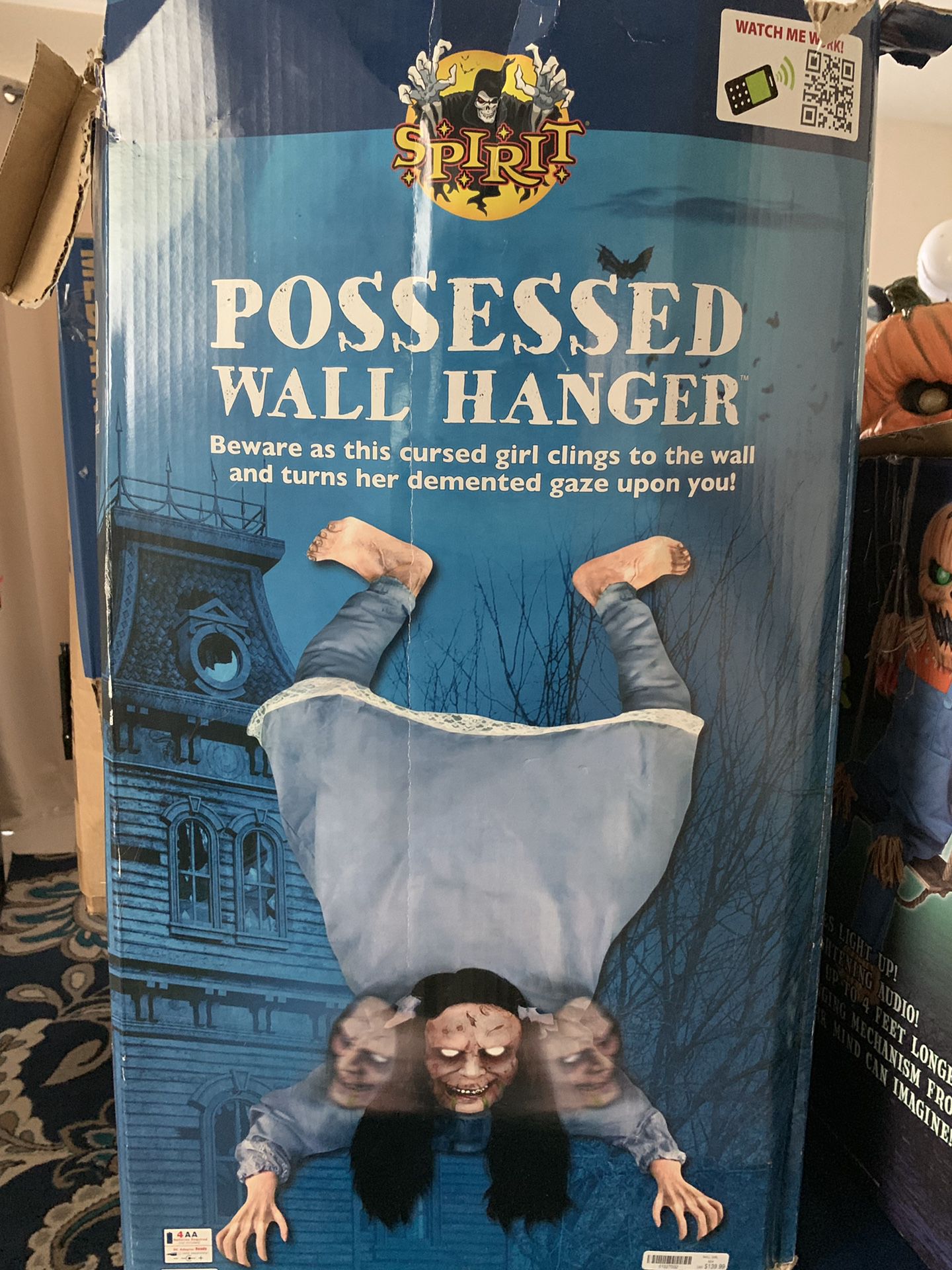 Possessed wall hanger tekky toys spirit Halloween 2014 exorcist demon prop animated animatronic