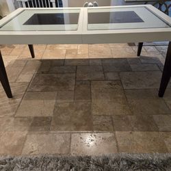 Elegant Glass Top Dining Room Table - Sophia Vergara Collection