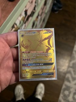 Lunala GX Gold Full Art Pokémon Card 172/156