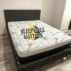 New Queen Bed Frame With Mattress 