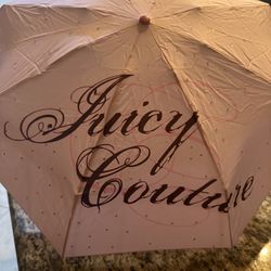 Juicy Couture Pink Logo Umbrella With Rhinestones 