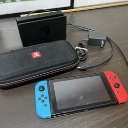 Nintendo Switch (Dock, Case, 2 Games Included)