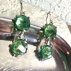Vintage Green Amethyst Multi Facet Cut Dangling 💎 