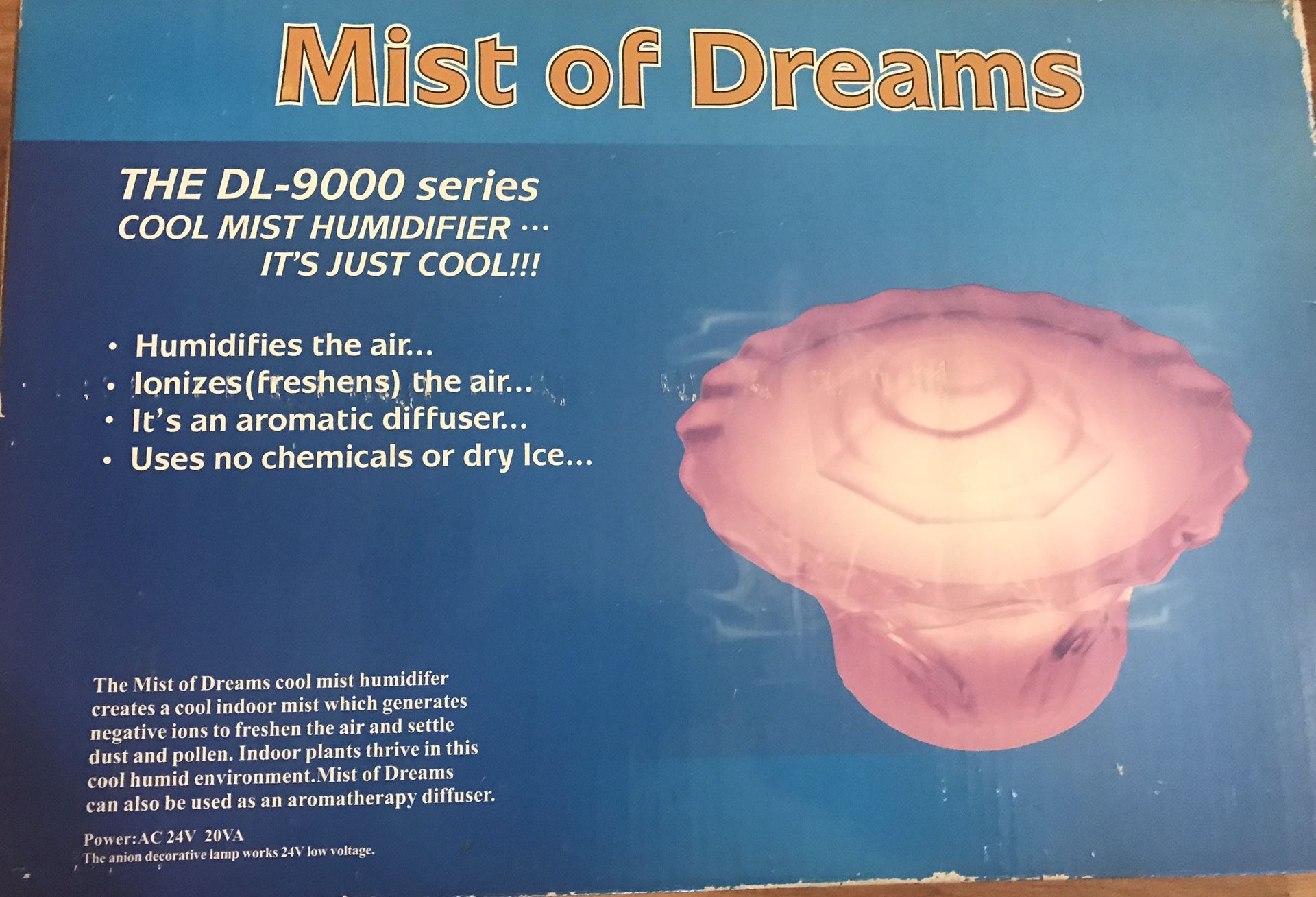 Cool mist humidifier