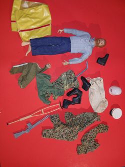 Old Gi Joe 1970s With Accessories 