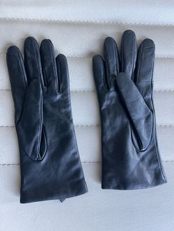 Lands’ End Cashmere Lined EZ Touch Leather Gloves