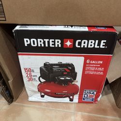 Air compressor, Porter Cable, Red